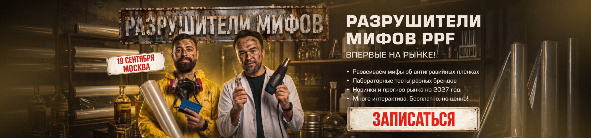 «Винил Россия» впервые проведет в Москве мероприятие «РАЗРУШИТЕЛИ МИФОВ PPF» «Винил Россия» впервые проведет в Москве мероприятие «РАЗРУШИТЕЛИ МИФОВ PPF»
