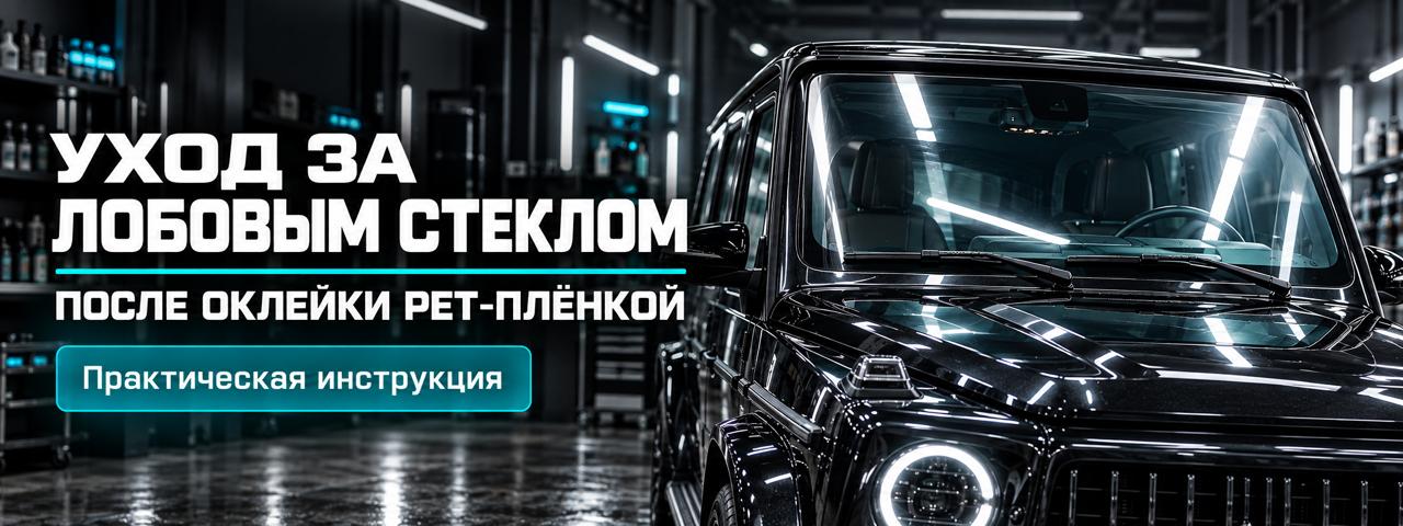 Как ухаживать за лобовым стеклом после оклейки PET-плёнкой Как ухаживать за лобовым стеклом после оклейки PET-плёнкой